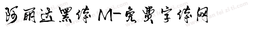 阿丽达黑体 M字体转换